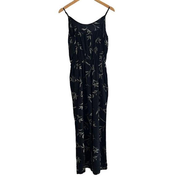 Gap NWT Black Printed Round Neck Sleeveless One-Piece Jumpsuit Size Small - Picture 2 of 12